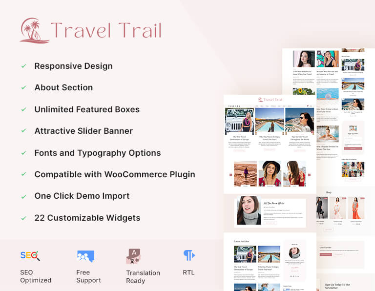 Travel Trail Free Sales Banner